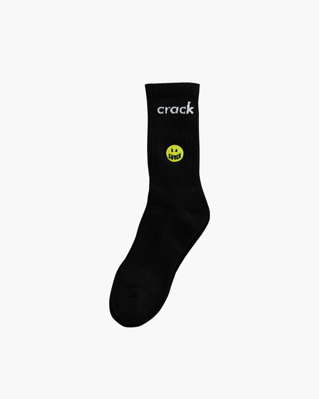 Crack: Black Logo Socks